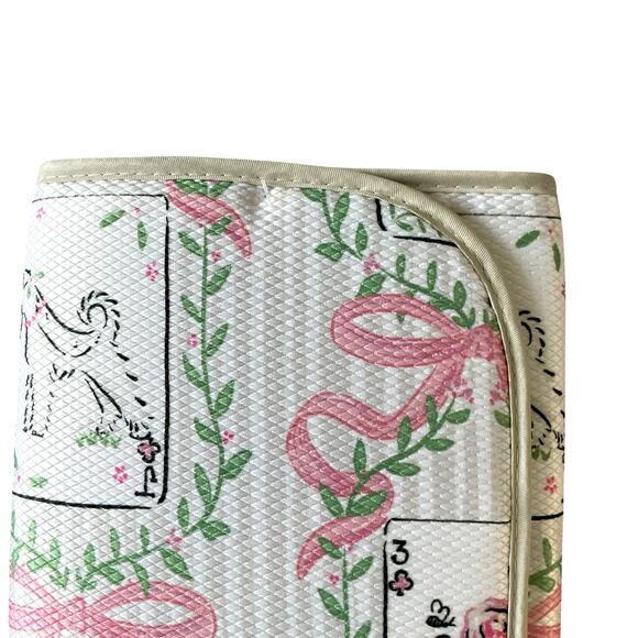 ENVOGUE Kitchen Dish Drying Mat & Towel Set of 4 Dogs & Pink Bows NEW - Picture 9 of 16